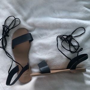 Ankle tie sandals